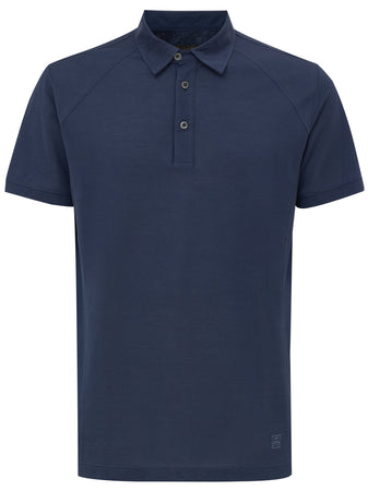 Corneliani Polo manica corta blu navy da uomo