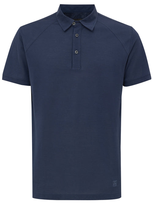 Corneliani Polo manica corta blu navy da uomo