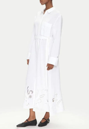 Tommy Hilfiger Abito BRODERIE ANGLAISE LI SHIRT DRESS da donna