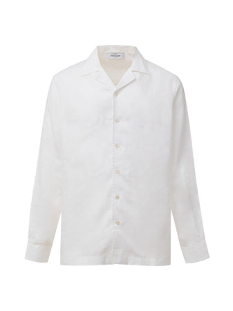 Gran Sasso Camicia Bianca in Lino da uomo