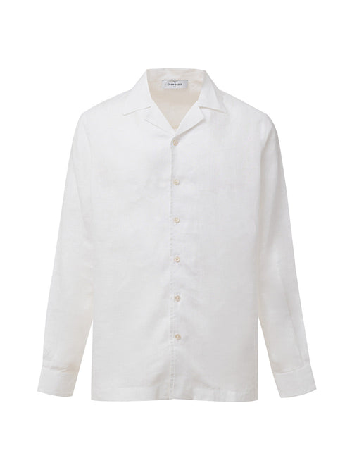 Gran Sasso Camicia Bianca in Lino da uomo