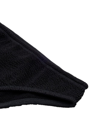 Bottega Veneta Costume Due Pezzi in Nero Lavorazione Mille Pieghe da donna