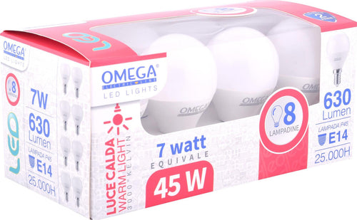 8x Lampadine Sferetta Led P45-7W 3000K 630 Lm E14 Pf>0,5, 25000 Ore. A+, Epistar Chip Inside - 2 Anni Di Garanzia Illuminazione/Lampadine/Lampadine a LED Non solo alimenti - Albano Laziale, Commerciovirtuoso.it