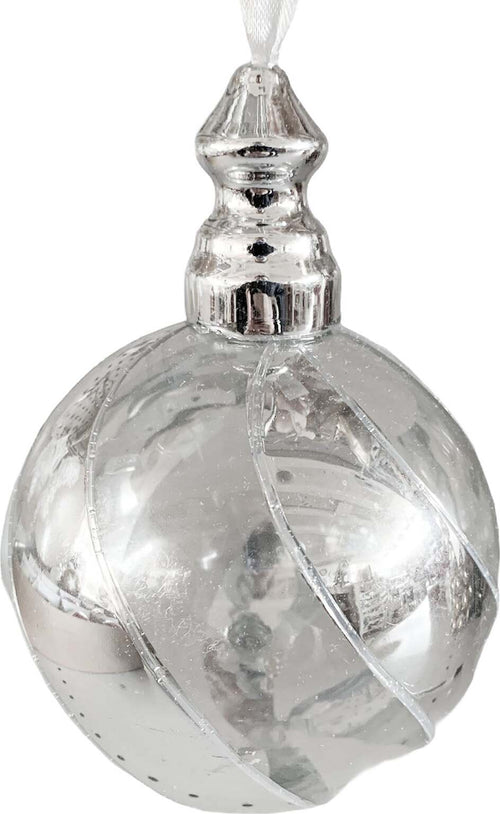 9 palline per albero di natale in vetro trasparente ed argento da Ø 10 cm pendaglio decorato Casa e cucina/Decorazioni per interni/Addobbi e decorazioni per ricorrenze/Decorazioni natalizie/Addobbi e decorazioni/Palle e palline MagiediNatale.it - Altamura, Commerciovirtuoso.it