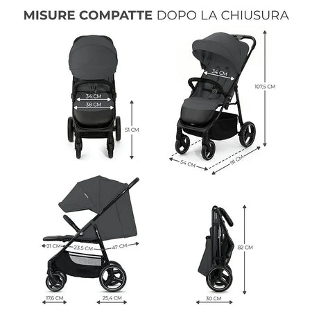 Passeggino TRIG 3 Kinderkraft-Grigio