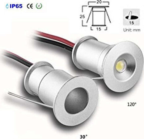 9-X-Mini-Faretto-A-Led-Da-Incasso-1w-Cree-Cob-Silver-Cielo-Stellato-Punto-Luce