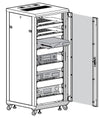 Armadio Rack 19'' 600x600 44U per Audio Video Nero