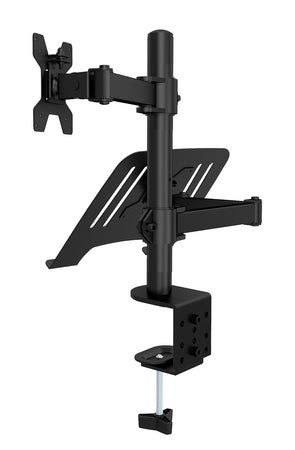 Supporto da Scrivania Braccio per Monitor 13-32'' e Mensola per Laptop
