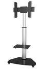 Supporto a Pavimento con Mensola Trolley TV LCD/LED/Plasma 37-70'' Silver