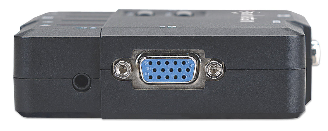 KVM Switch 2 Porte USB/Audio Nero