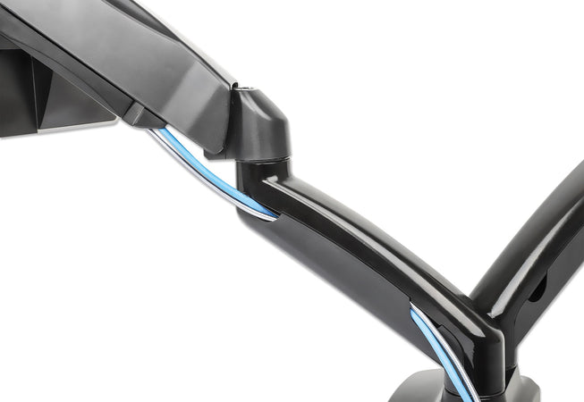 Supporto da scrivania in Alluminio per 2 Monitor 13-27'' con Molla a Gas