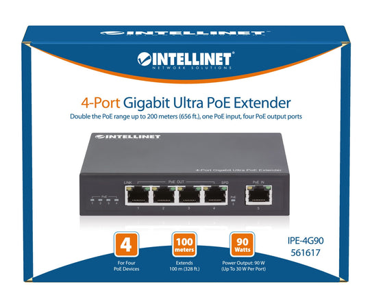 Ultra PoE Extender Gigabit 4 porte