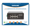 Switch Ethernet Gigabit 8 porte PoE+ con PoE Passante