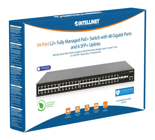 Switch Gigabit Ethernet PoE+ 48 Porte Layer2+ Managed con Sei Slot 10 GbE
