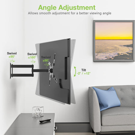 Supporto a Muro Ultra Slim per TV LED LCD 23-55'' Nero