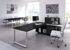 Scrivania per ufficio in melaminico e struttura metallica cm. 180/210x90x74h