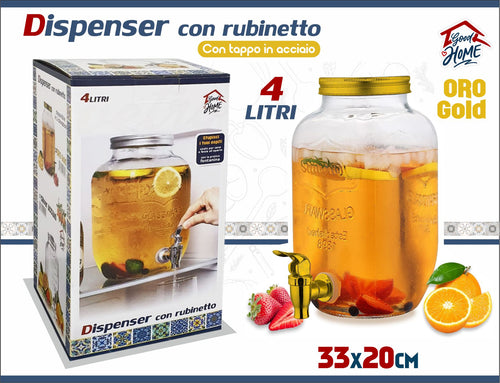 Dispenser 4LT con Rubinetto Gold