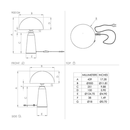 Lampada Da Scrivania Moderna Aranzola 1 Luce Metallo Nero