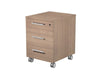 CASSETTIERA DIREZIONALE IN LEGNO SU RUOTE A 3 CASSETTI CM. 41,8x52x61,5h