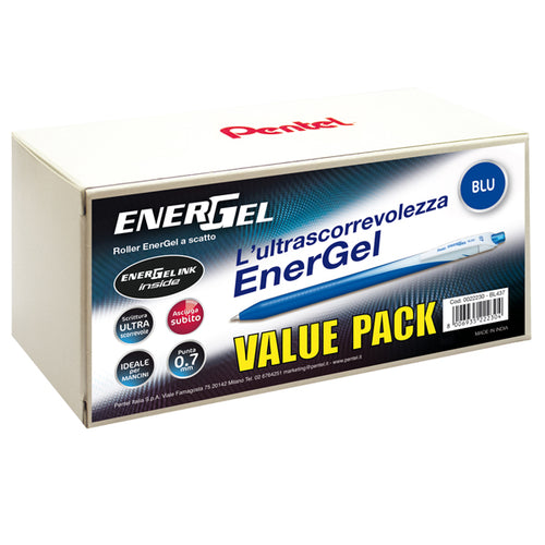 Valuepack 20+4 Roller Energel Slim Bl437 Blu 0.7Mm Pentel