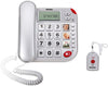 telefono con telecomando per chiamate di soccorso compatibile con apparecchi acustici