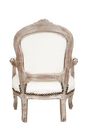 Biscottini Poltrona bambino Luigi XVI Biscottini legno faggio intaglio foglia argento