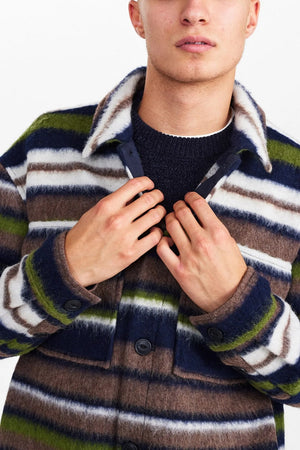 Camicia Flanella Anerkjendt Akkarsten Stribe Overshirt