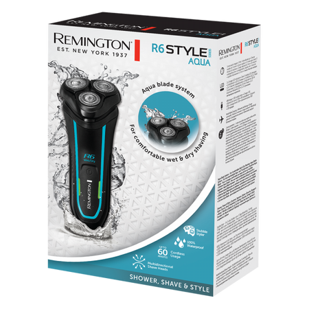 REMINGTON R6000 - RASOIO ELETTRICO - RICARICARICABILE - WATERPROOF - 60''AUT - ACC BARBA 3GG - LED