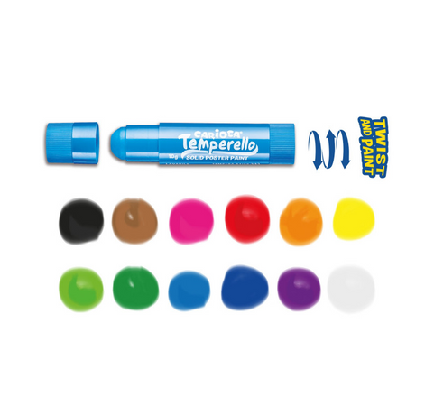 Carioca, Tempere Stick Temperello, 12 Pezzi