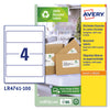 Etichette Carta Riciclata Bianca Per Raccoglitori-61X192Mm - 4Et/Fg Laser Avery
