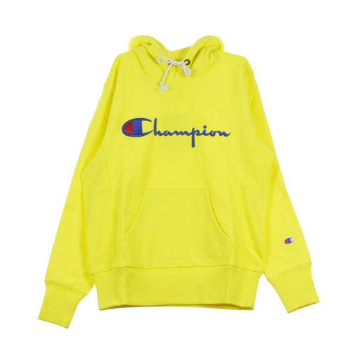 CHAMPION Felpa Cappuccio Uomo Hooded Sweatshirt Yellow da uomo