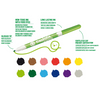 Carioca, marcatori per tessuto fabric fineliner 10 pz