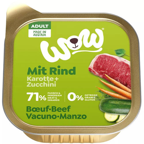 Wow Adult Manzo Vaschetta per Cani 150gr