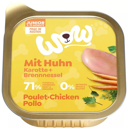 Wow Junior Pollo Vaschetta per Cani 150gr