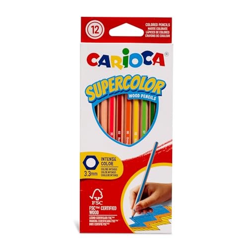 Carioca, matite esagonali supercolor, 12 pz