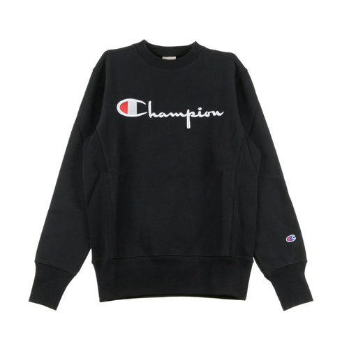 CHAMPION Felpa Girocollo Uomo Crewneck Sweatshirt Black da uomo