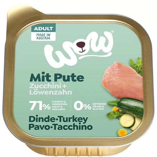 Wow Adult Tacchino Vaschetta per Cani 150gr