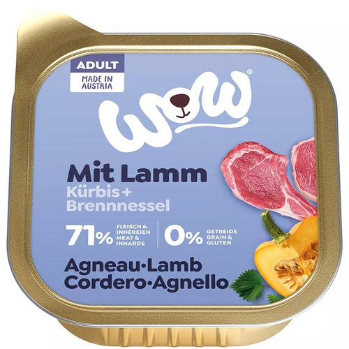 Wow Adult Agnello Vaschetta per Cani 150gr