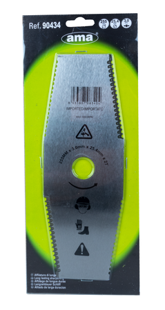 Disco decespugliatore a 2 denti seghettati 255mm