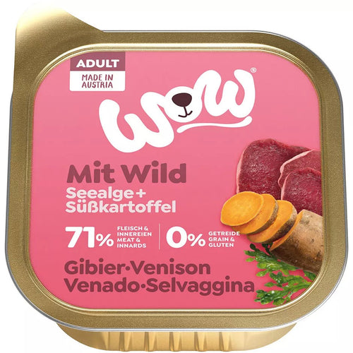 Wow Adult Selvaggina Vaschetta per Cani 150gr