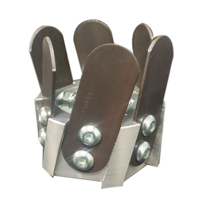 Testina per decespugliatore tipo zappetta con 6 lame in acciaio