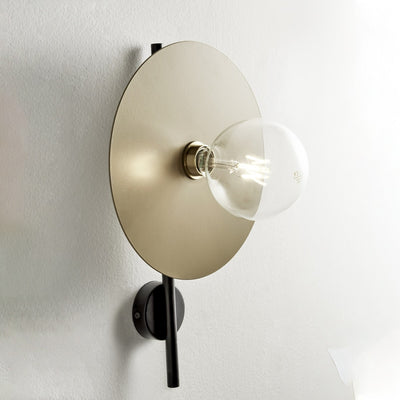 Applique moderno Illuminando PUB AP1PUBNR+DISCO30SB E27 LED metallo lampada parete