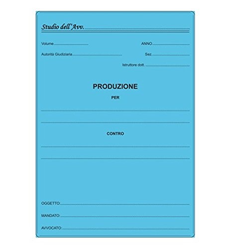 Cartelle Produzione atti legali Memotak Azzurro