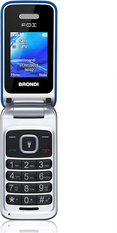 telefono cellulare brondi fox azzurro