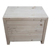 MOBILI 2G - COMODINO CORTINA 2 CASSETTI LEGNO GRIGIO DI ABETE 55X40X45
