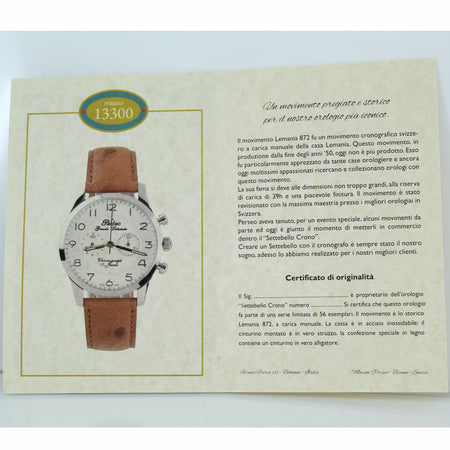 Orologio uomo Perseo Settebello Crono Lemania 872 Edizione Limitata