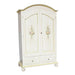 Armadio shabby 2 porte legno bianco anticato filo verde 125x61x200