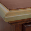 MOBILI 2G - Cassettiera arte povera 5 cassetti legno noce scuro decori 117x51X101