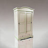 Armadio 2 ante scorrevoli legno shabby avorio anticato filo verde 122X59X200