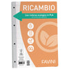 Ricambi C/Rinforzo Ecologico F.To A4 100Gr 40Fg 5Mm C/Margine Favini